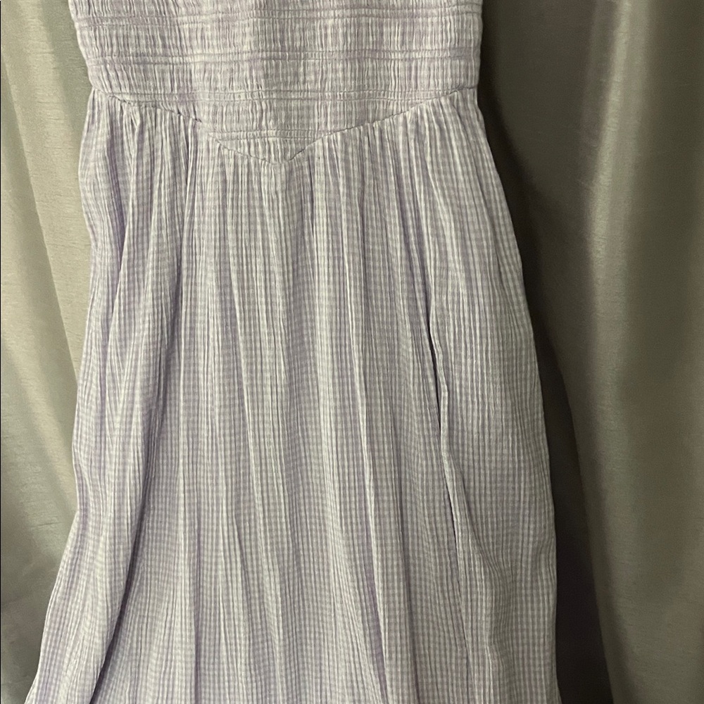 Aerie Soft Lilac gingham Maxi Dress - Picture 3 of 12